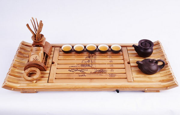 竹茶具，精美竹茶盤